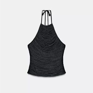 Zara Charcoal Halter Camisole